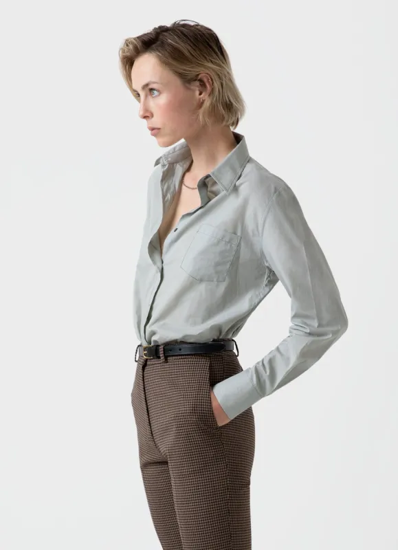 Women's Edie Campbell Shirt in Mint sold by Sunspel