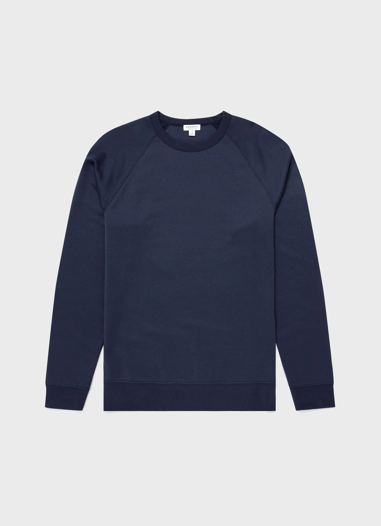 Men's Sea Island Cotton Sweatshirt in Navy sold by Sunspel