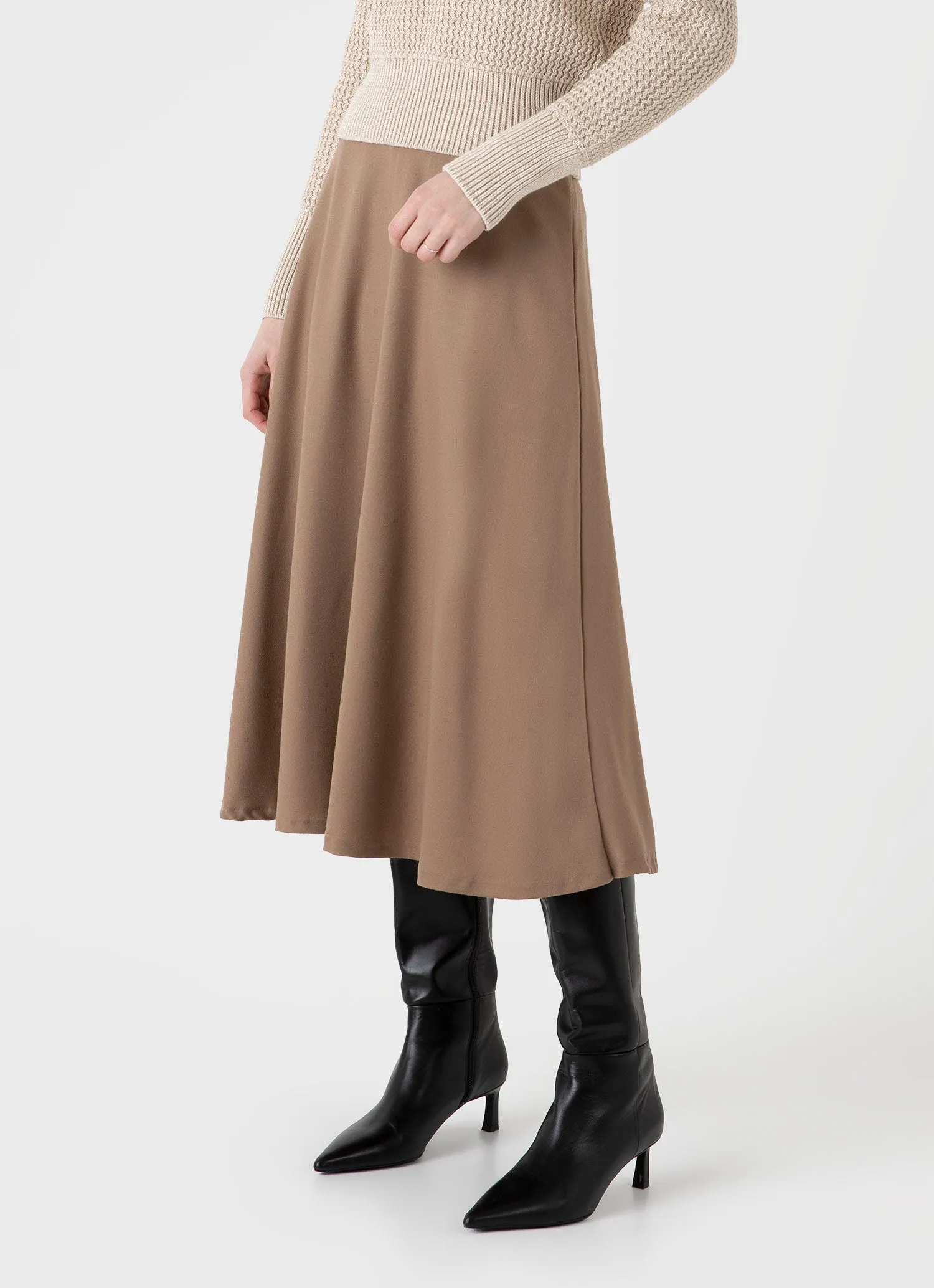Women's A-line Skirt in Light Camel sold by Sunspel product image thumbnail 2