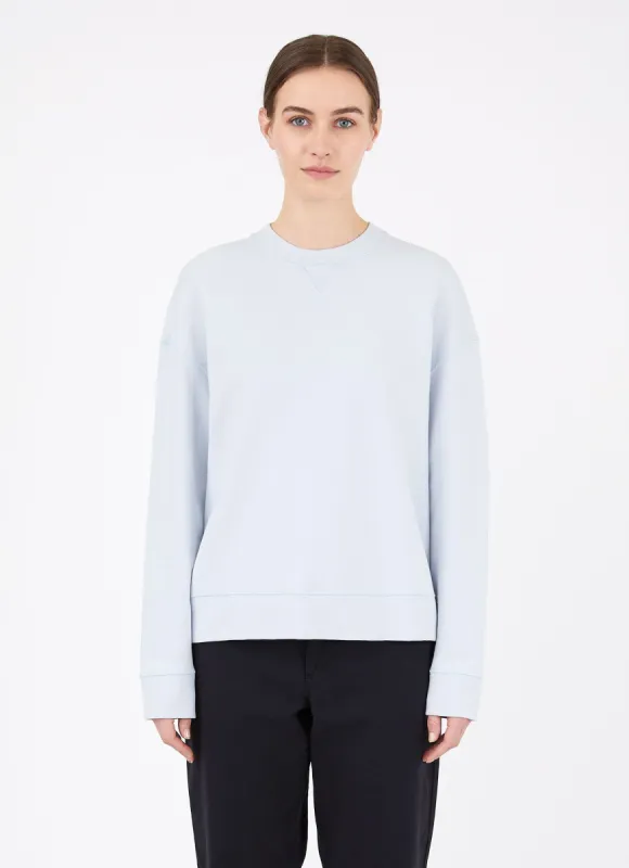 Women's Relaxed Loopback Sweatshirt in Powder Blue sold by Sunspel