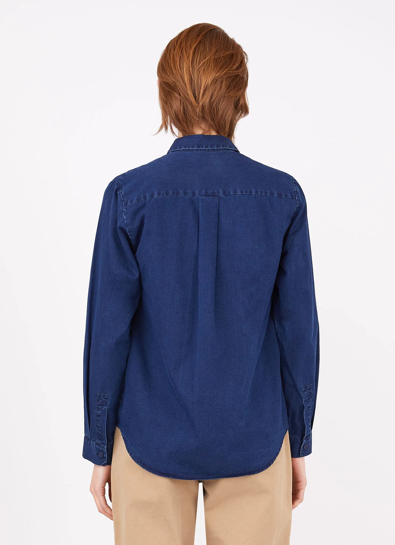 Women's Denim Shirt in Indigo sold by Sunspel product image thumbnail 4