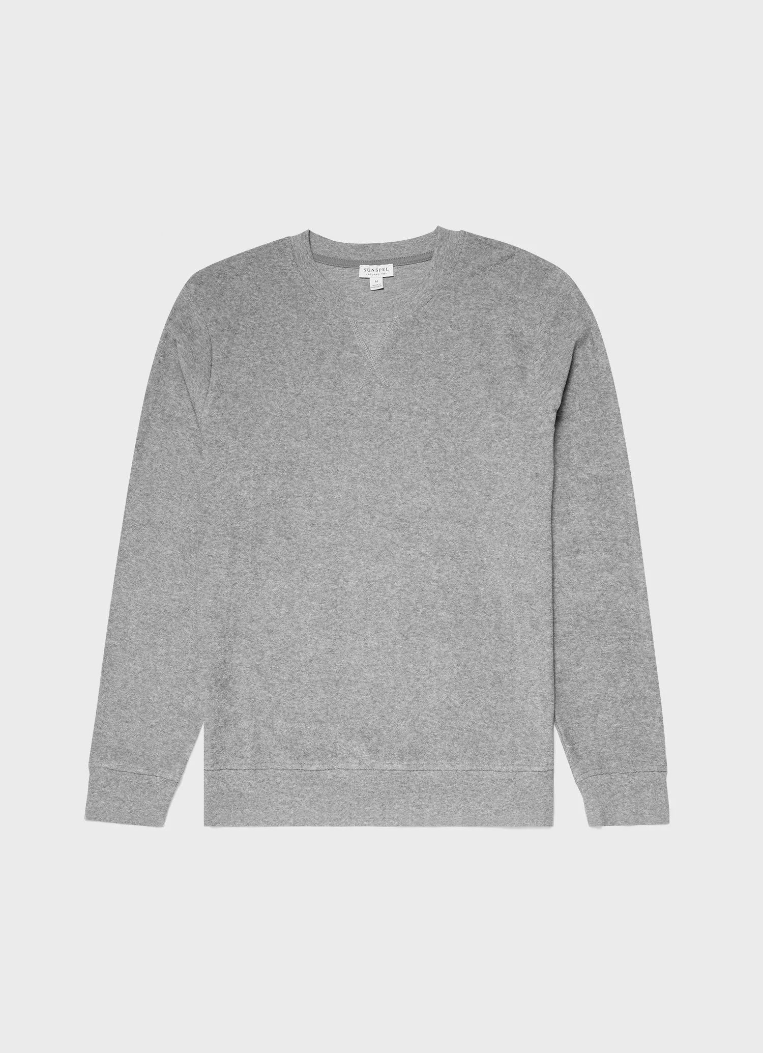 Men's Towelling Sweatshirt in Grey Melange sold by Sunspel