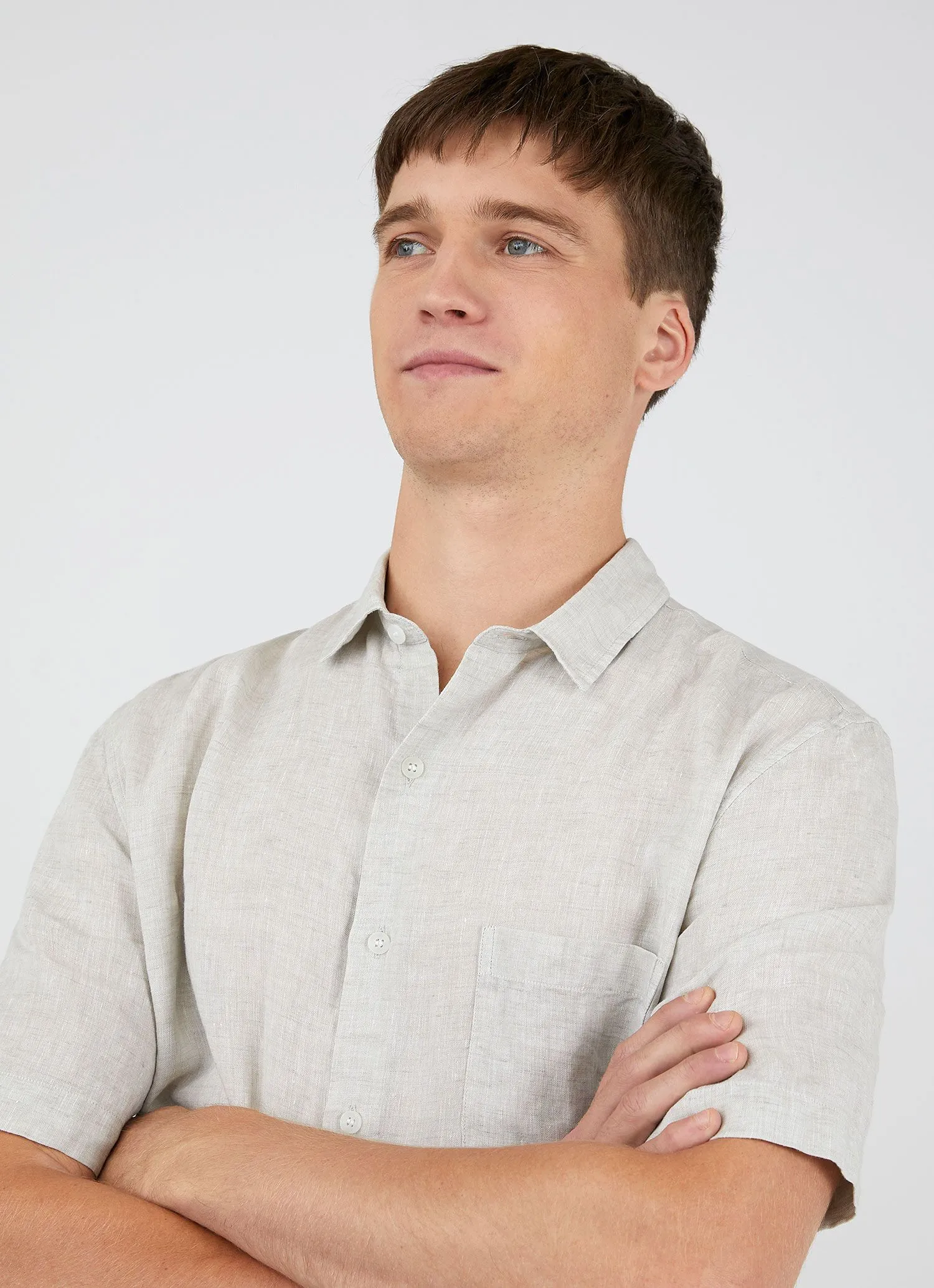 Men's Short Sleeve Linen Shirt sold by Sunspel product image thumbnail 5