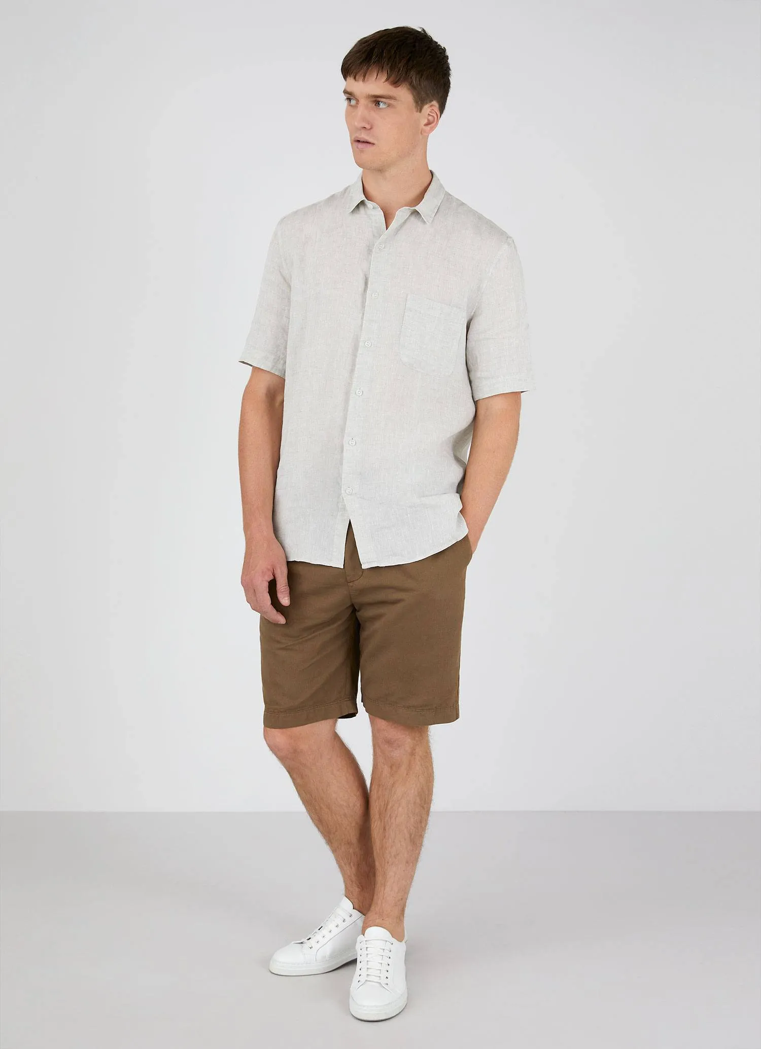 Men's Short Sleeve Linen Shirt sold by Sunspel product image thumbnail 3