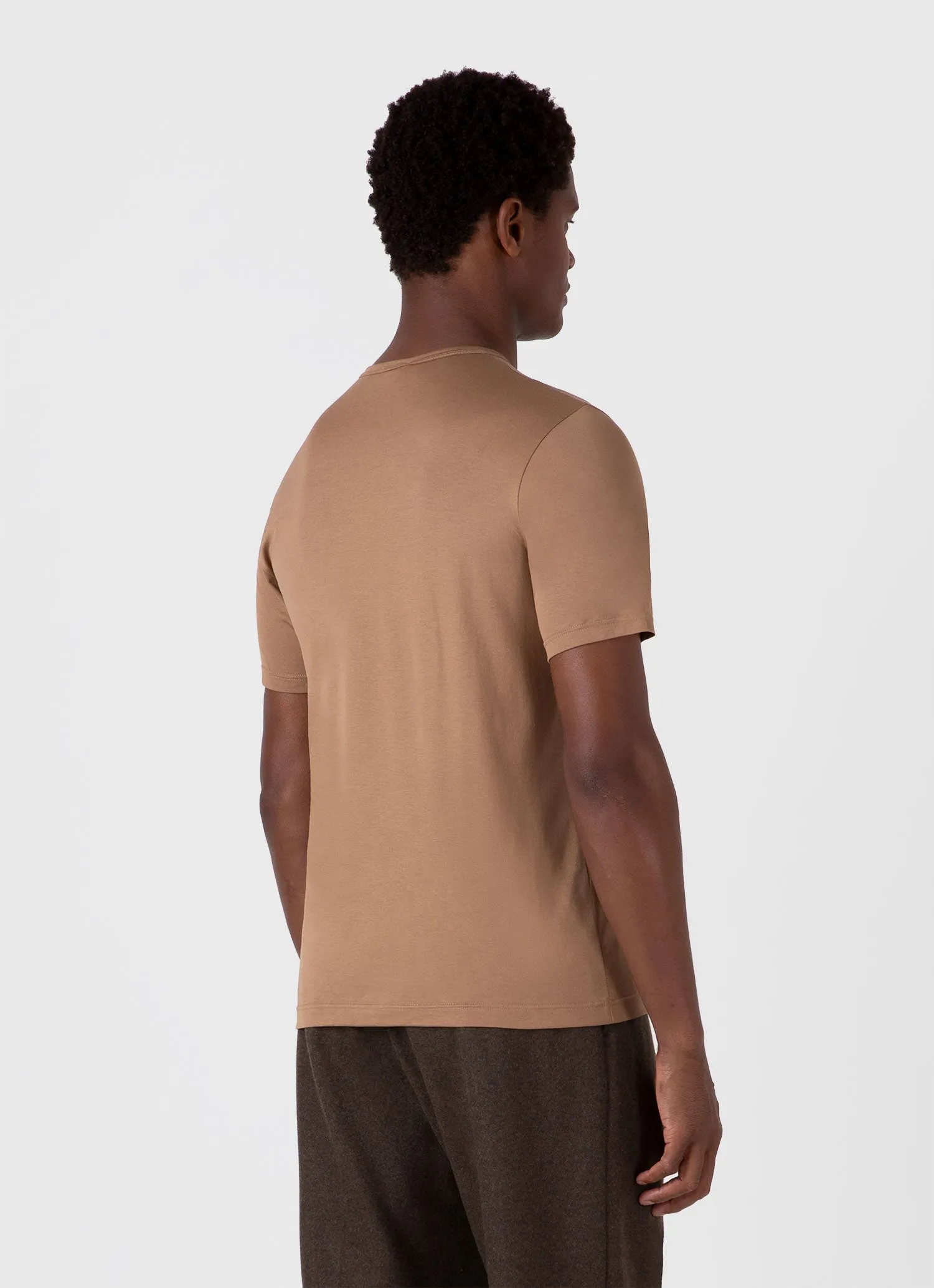 Men's Classic T-shirt in Almond sold by Sunspel product image thumbnail 5