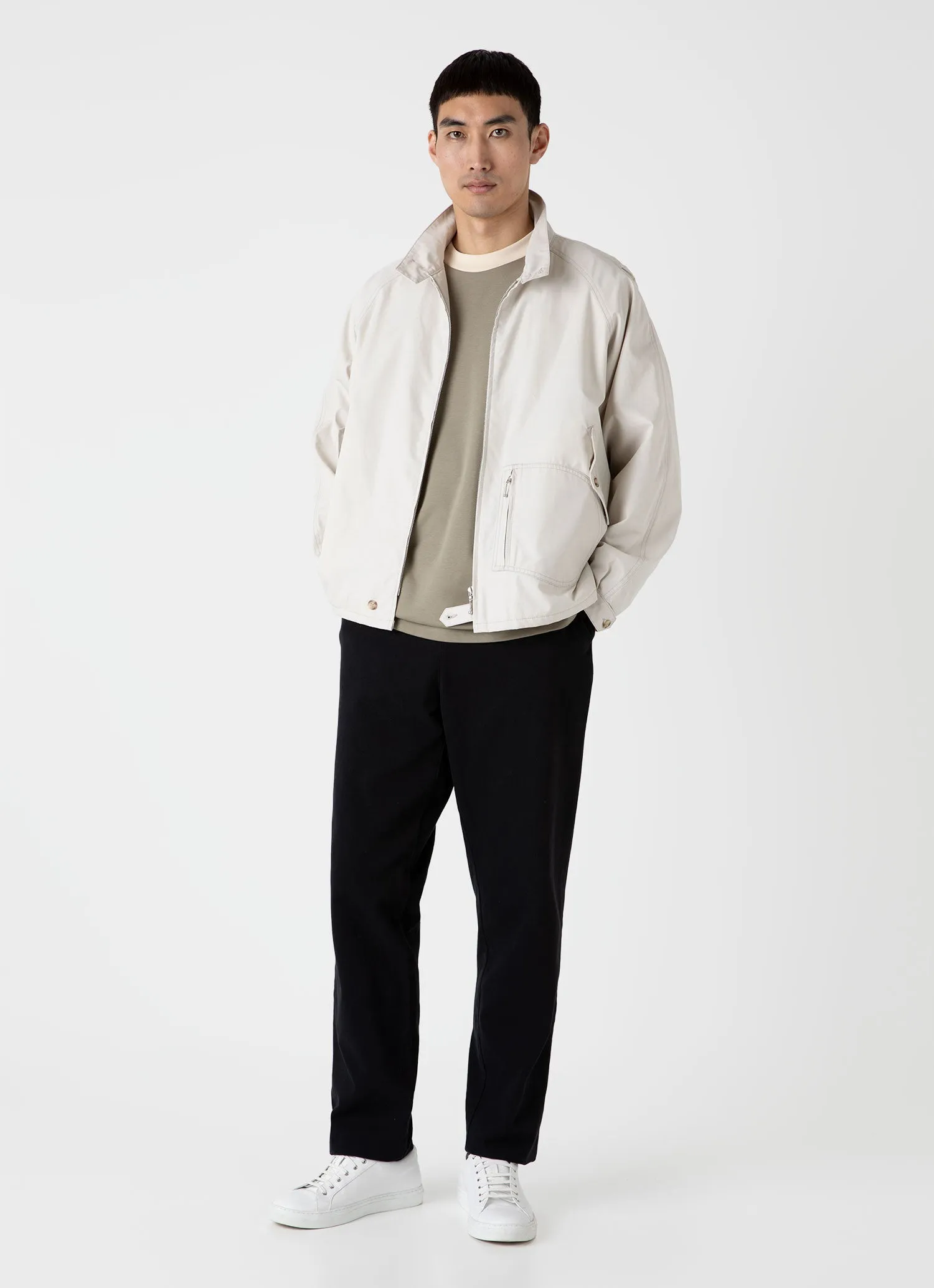 Men's Sunspel x Nigel Cabourn Carbon Brushed T-shirt in Earth sold by Sunspel product image thumbnail 3