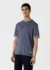 Men's Sunspel x Nigel Cabourn Carbon Brushed T-shirt in Slate Blue sold by Sunspel