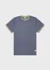 Men's Sunspel x Nigel Cabourn Carbon Brushed T-shirt in Slate Blue sold by Sunspel