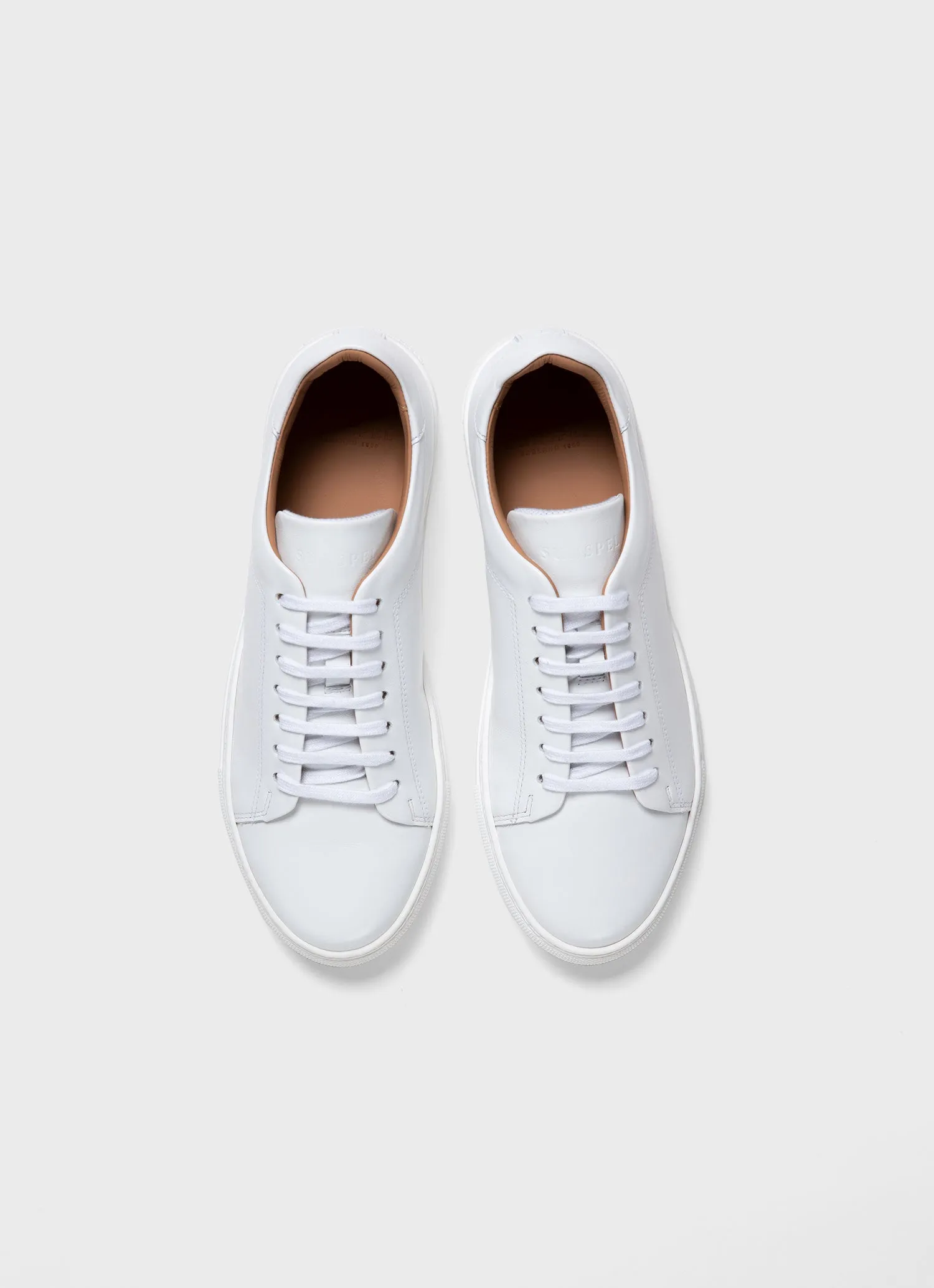Men's Leather Tennis Shoe in White sold by Sunspel product image thumbnail 4