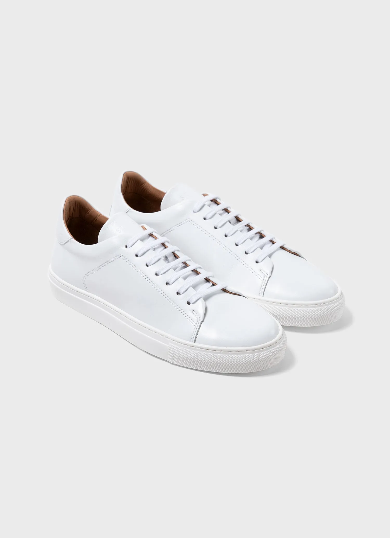 Men's Leather Tennis Shoe in White sold by Sunspel product image thumbnail 2