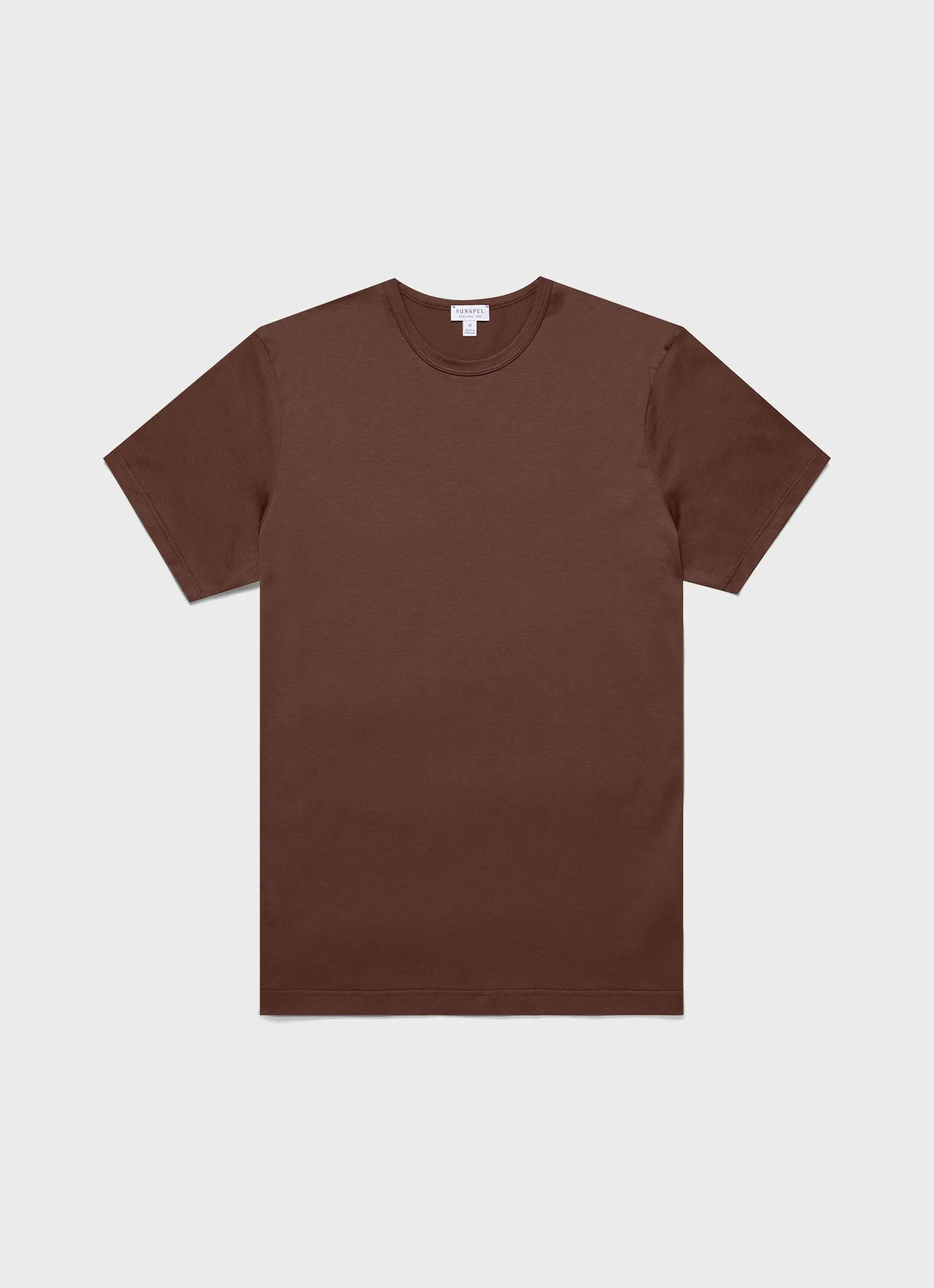 Men's Classic T-shirt in Cocoa Brown sold by Sunspel