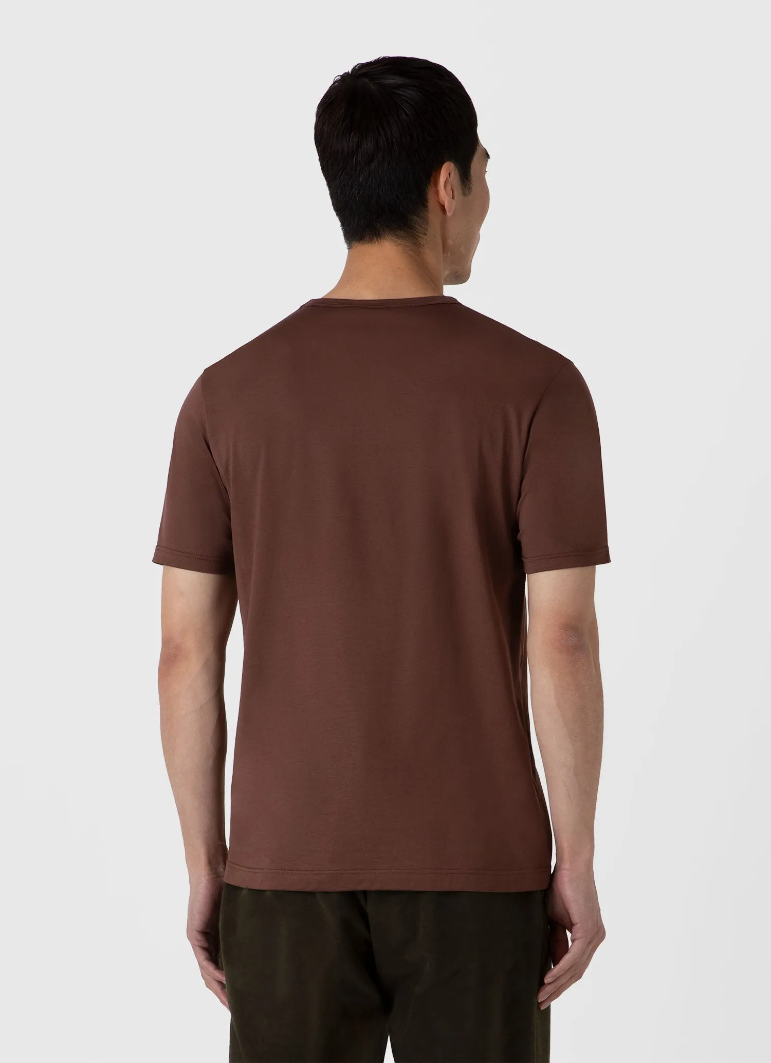 Men's Classic T-shirt in Cocoa Brown sold by Sunspel product image thumbnail 5