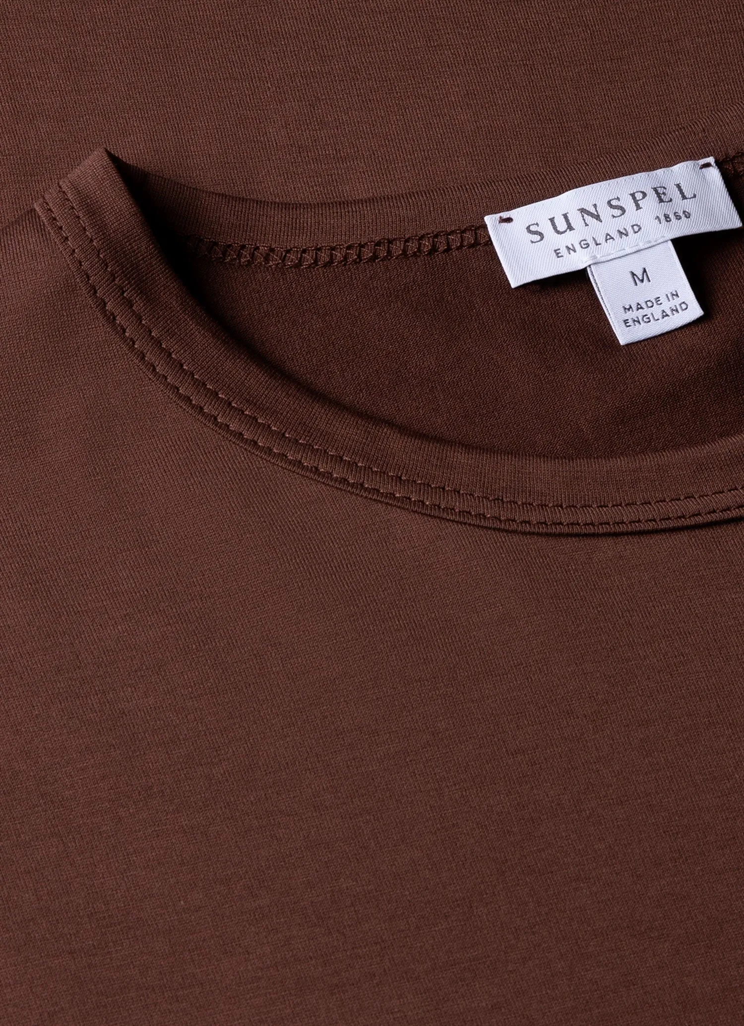 Men's Classic T-shirt in Cocoa Brown sold by Sunspel product image thumbnail 4