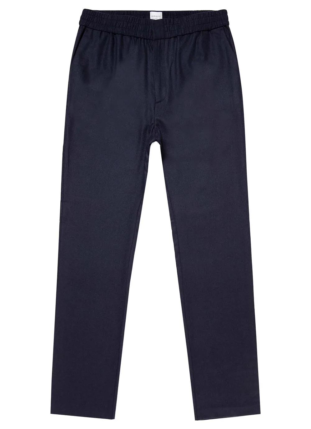 Men's Wool Cashmere Drawstring Trouser in Navy sold by Sunspel