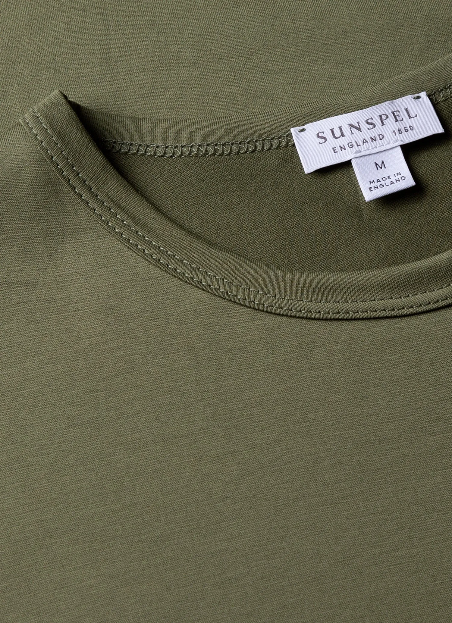 Men's Classic T-shirt in Moss Green sold by Sunspel product image thumbnail 4