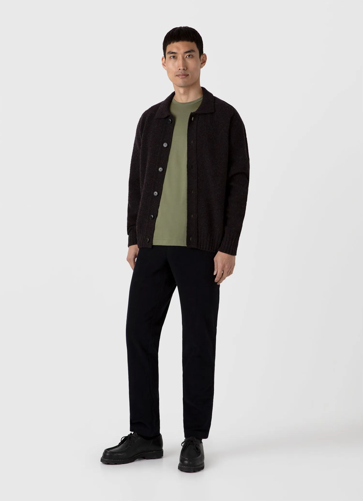 Men's Classic T-shirt in Moss Green sold by Sunspel product image thumbnail 3