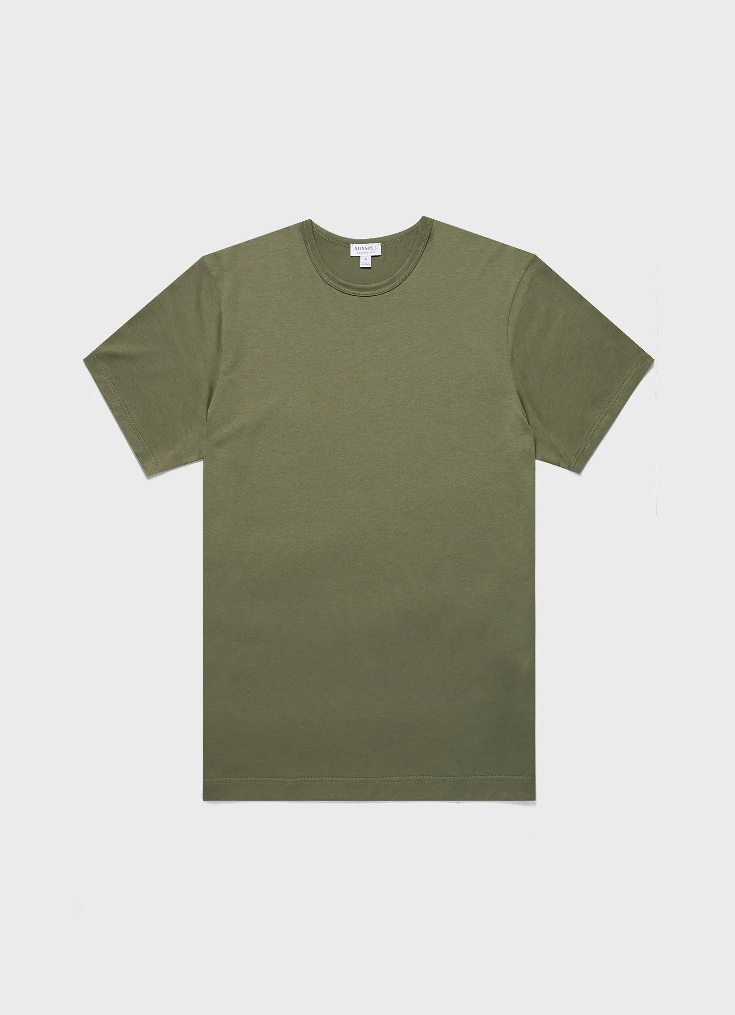 Men's Classic T-shirt in Moss Green sold by Sunspel
