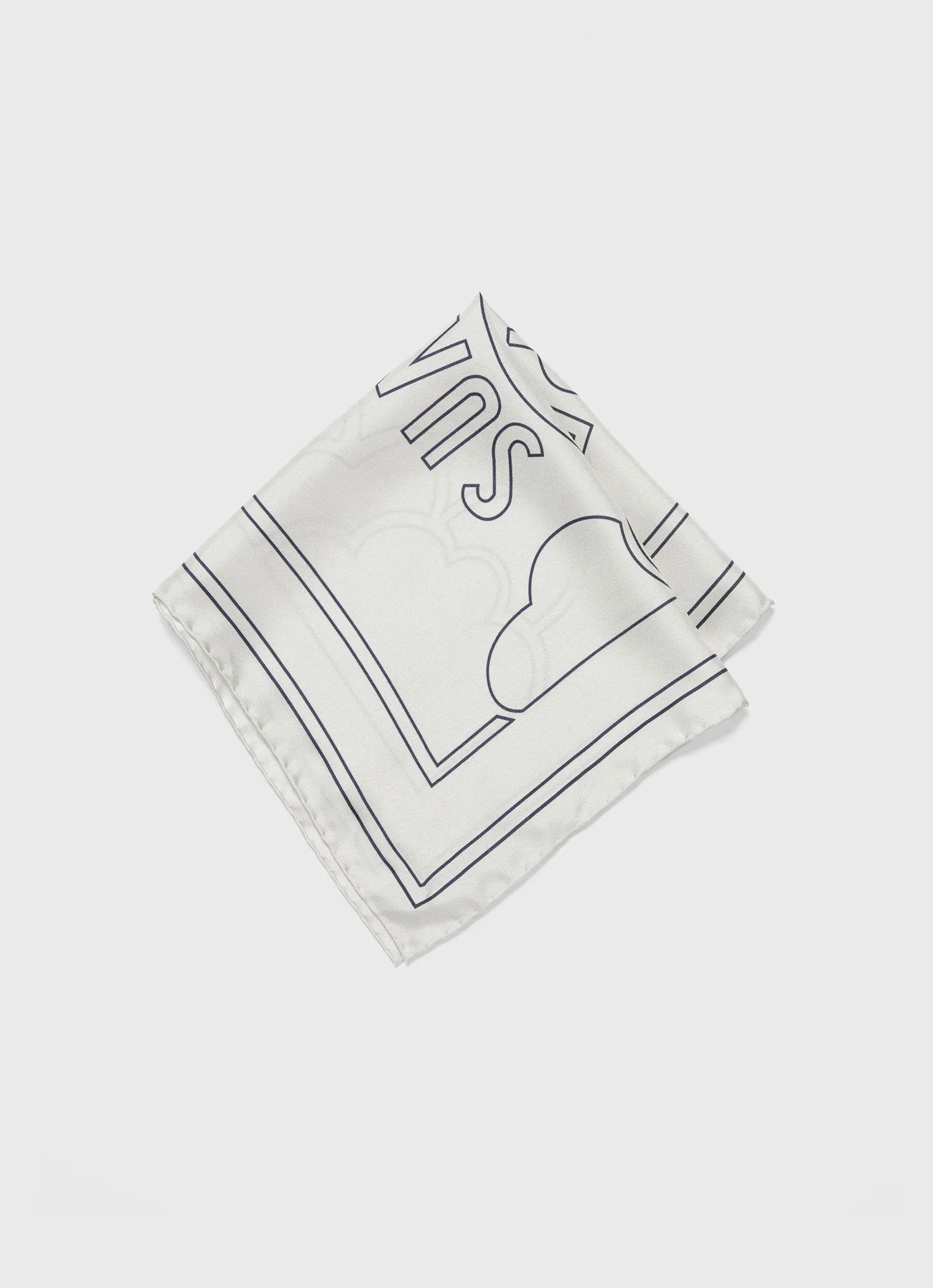 Silk Pocket Square in Ecru sold by Sunspel product image thumbnail 3