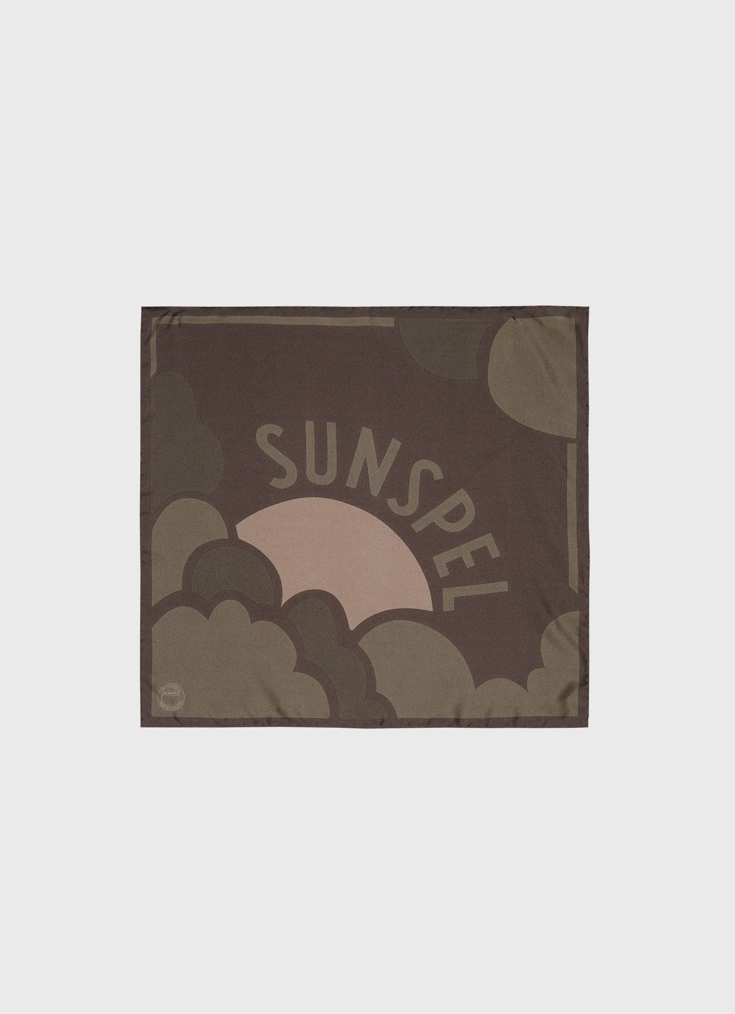 Silk Pocket Square in Coffee/Sandstone sold by Sunspel