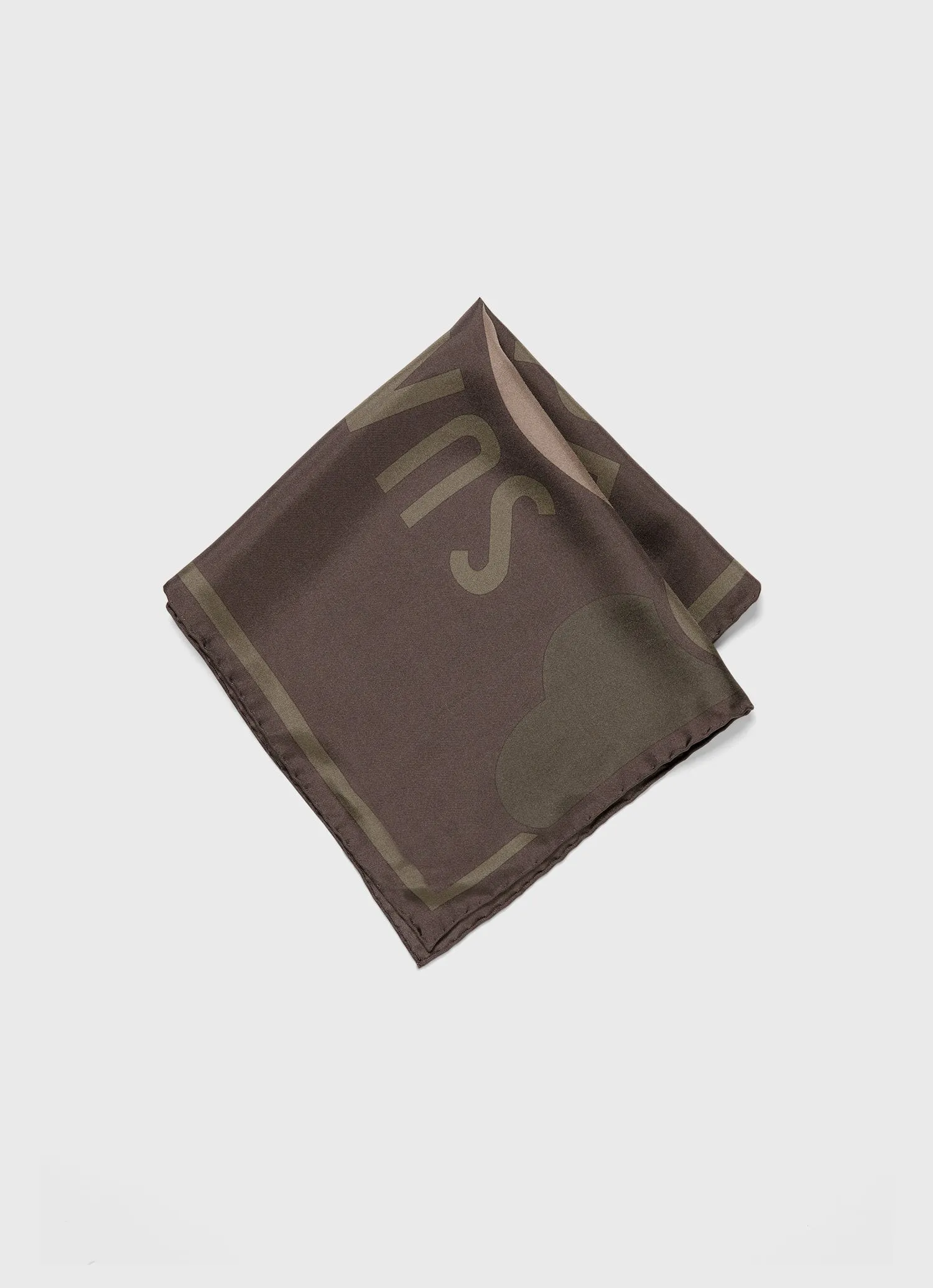 Silk Pocket Square in Coffee/Sandstone sold by Sunspel product image thumbnail 3