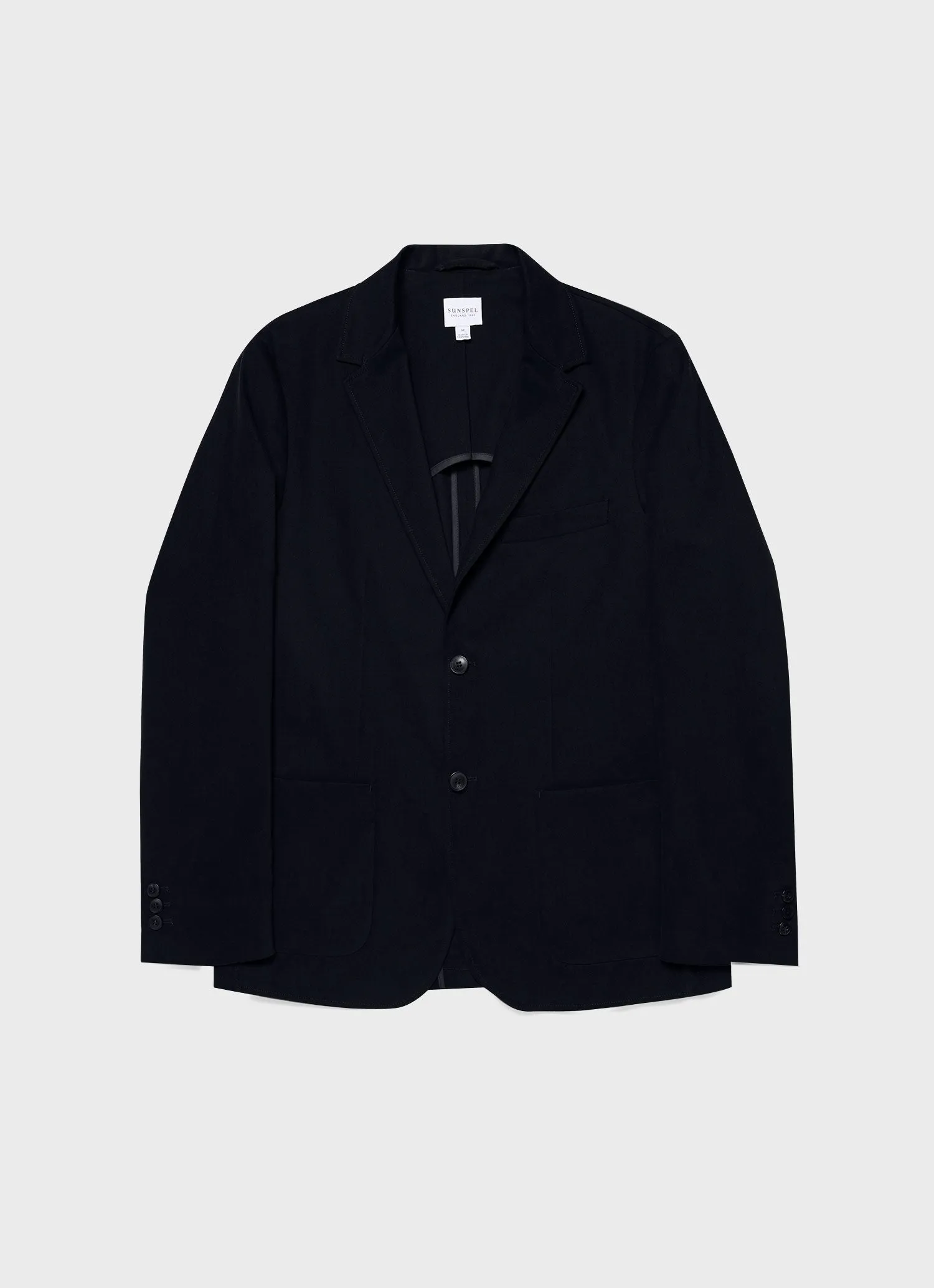 Men's Brushed Cotton Wool Two-Piece Suit in Navy sold by Sunspel product image thumbnail 5