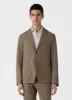 Men's Brushed Cotton Wool Two-Piece Suit in Sandstone sold by Sunspel
