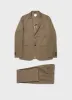 Men's Brushed Cotton Wool Two-Piece Suit in Sandstone sold by Sunspel