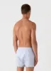 Men's Classic Boxer Shorts in White/Light Blue sold by Sunspel