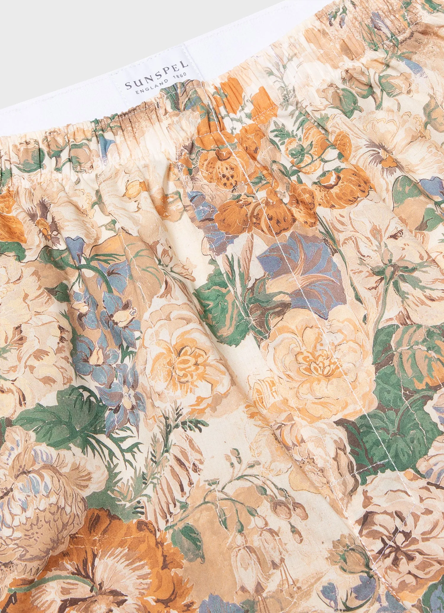 Men's Classic Boxer Shorts in Liberty Fabric in Parchment Floral sold by Sunspel product image thumbnail 4