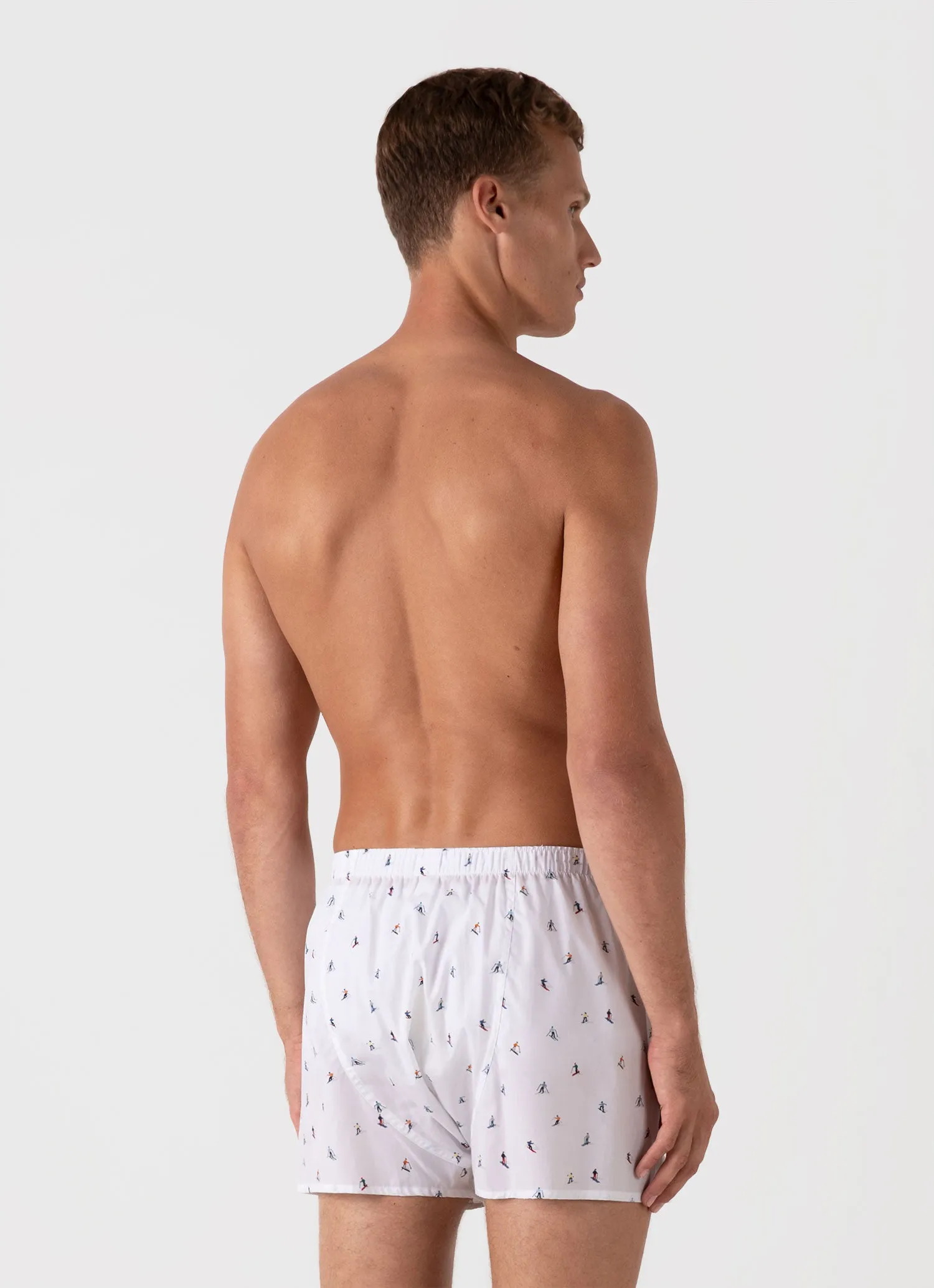 Men's Classic Boxer Shorts in Ski Slope sold by Sunspel product image thumbnail 3