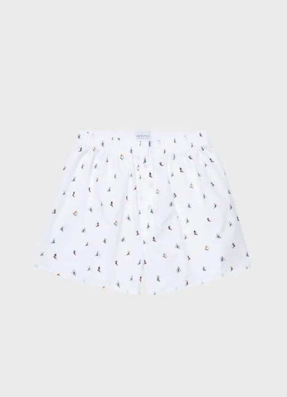 Men's Classic Boxer Shorts in Ski Slope sold by Sunspel