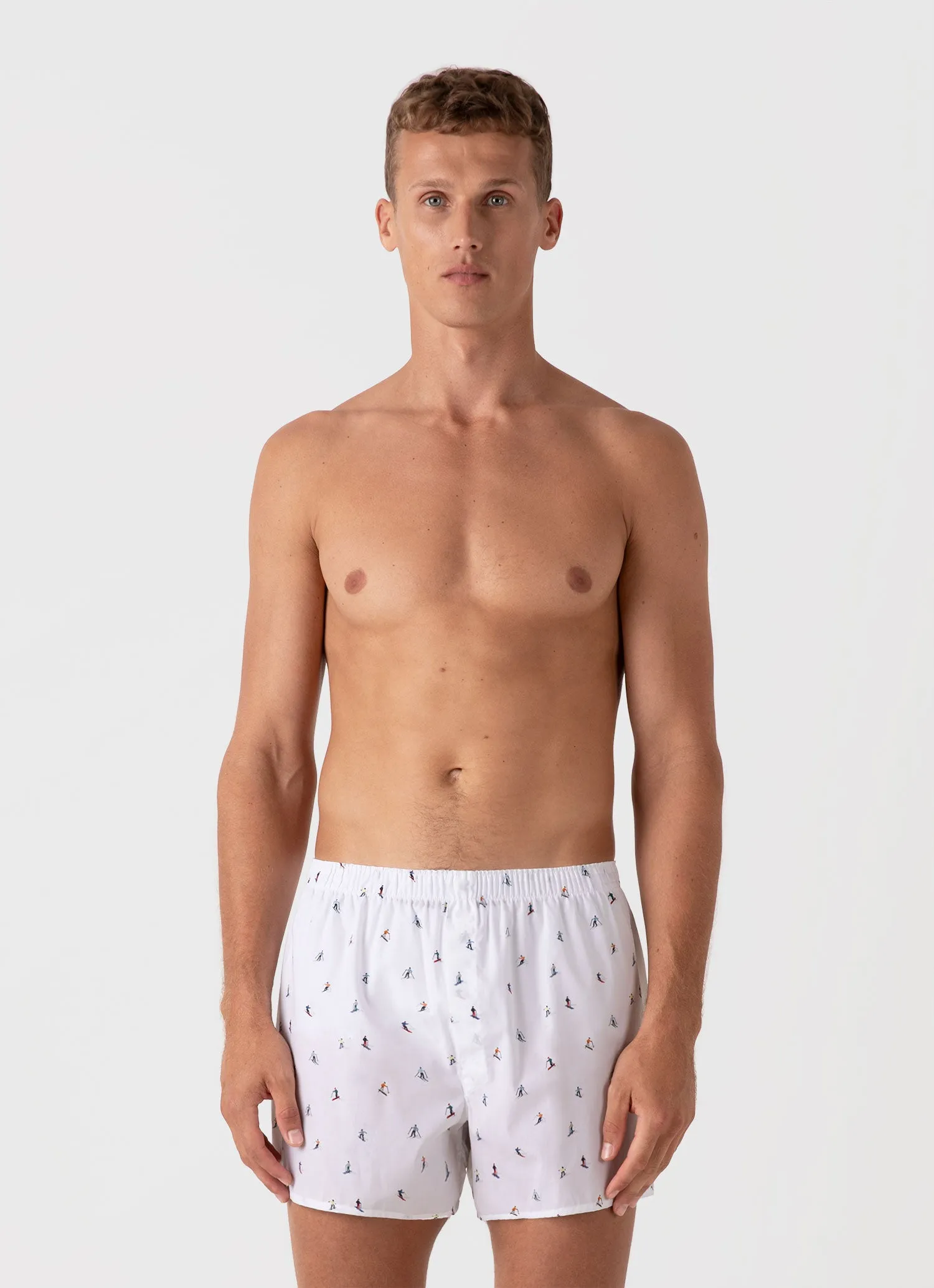Men's Classic Boxer Shorts in Ski Slope sold by Sunspel product image thumbnail 2