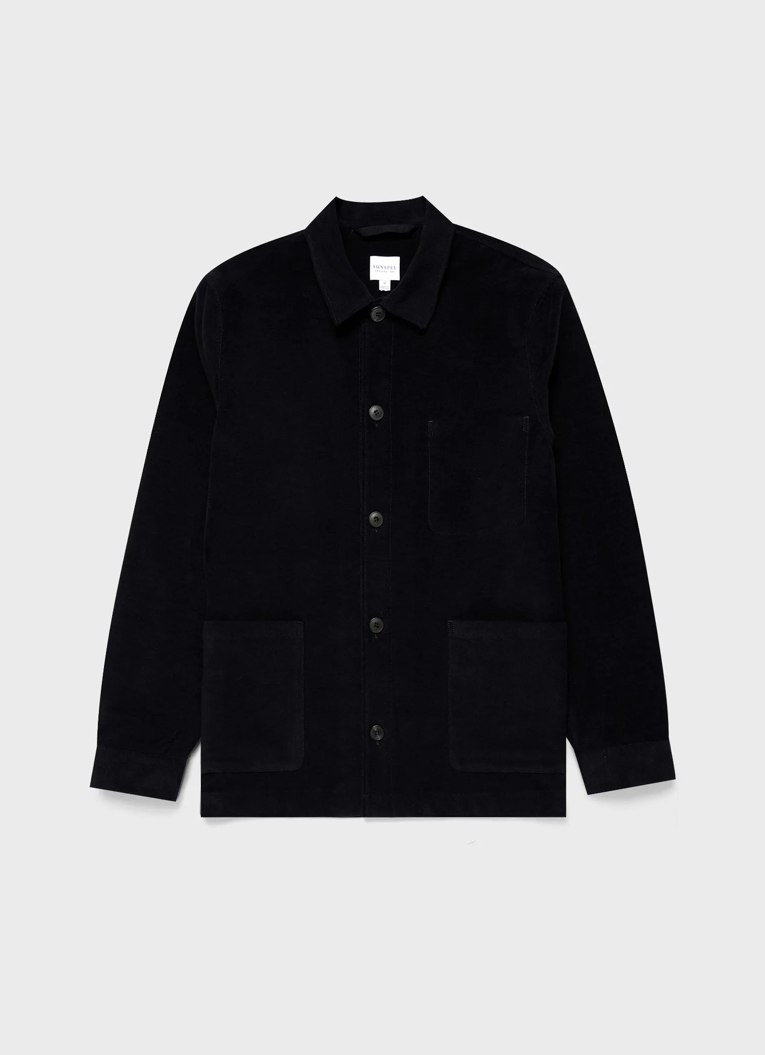 Men's Moleskin Twin Pocket Jacket in Navy sold by Sunspel