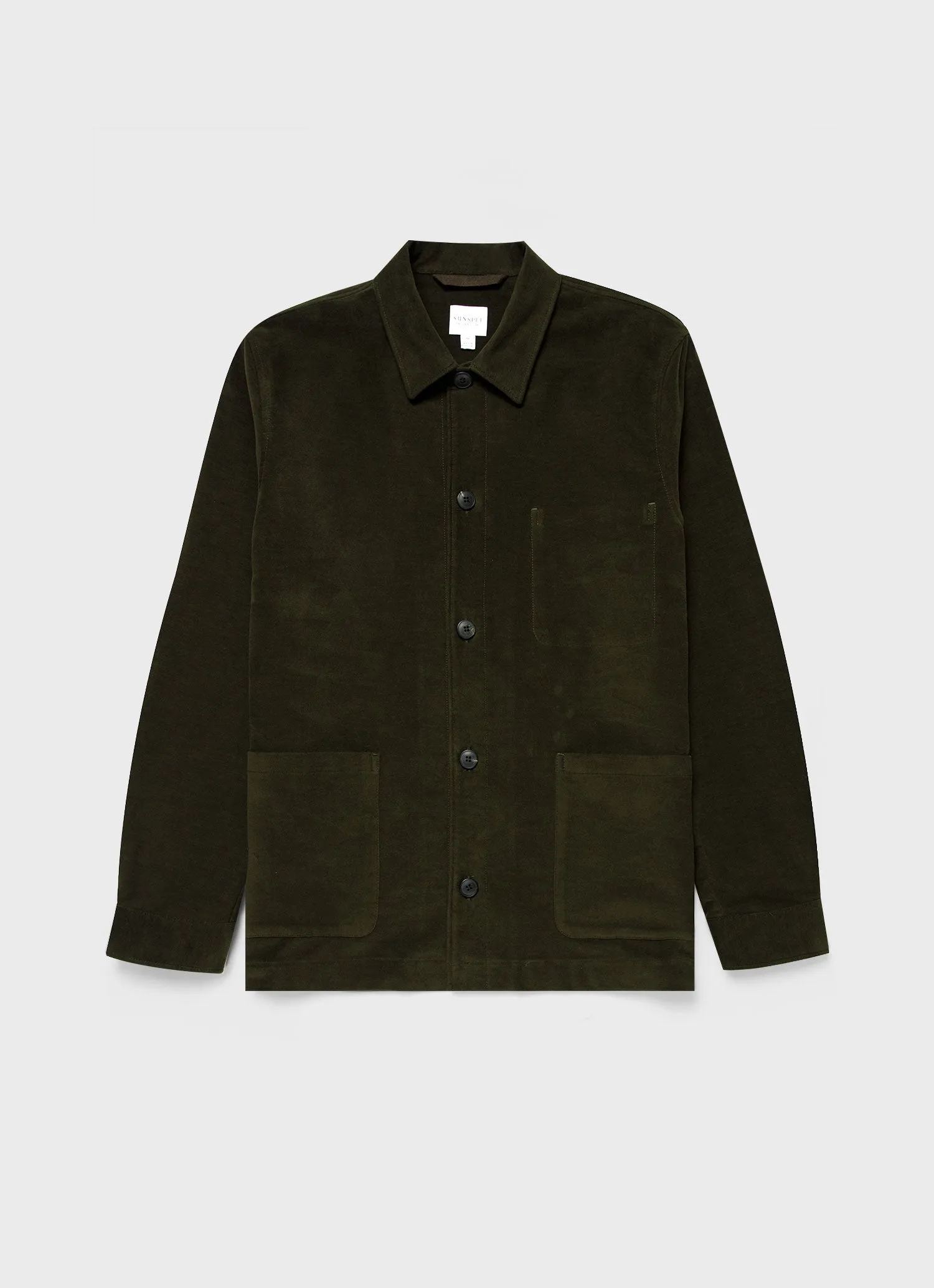 Men's Moleskin Twin Pocket Jacket in Peat sold by Sunspel