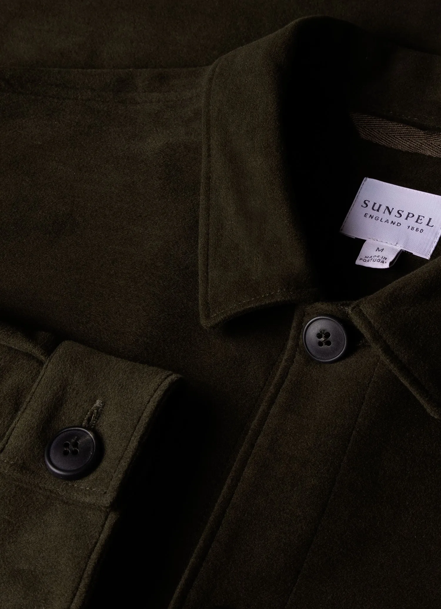Men's Moleskin Twin Pocket Jacket in Peat sold by Sunspel product image thumbnail 4