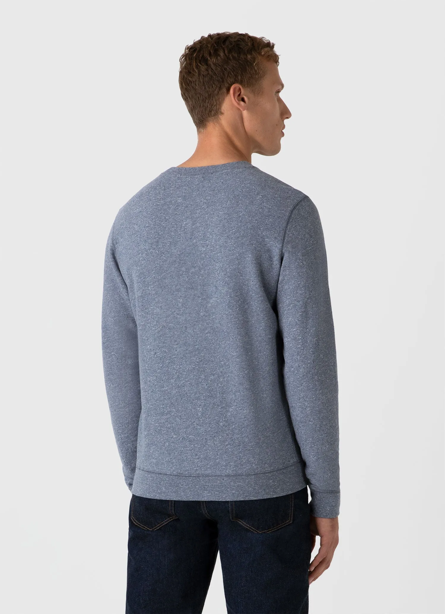Men's Loopback Sweatshirt in Navy Twist sold by Sunspel product image thumbnail 5