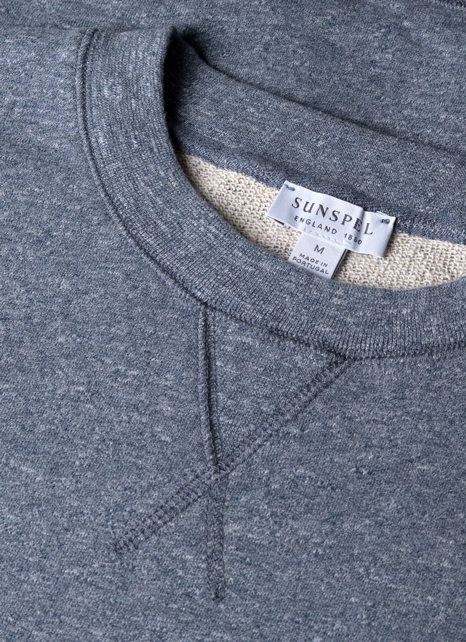 Men's Loopback Sweatshirt in Navy Twist sold by Sunspel product image thumbnail 4