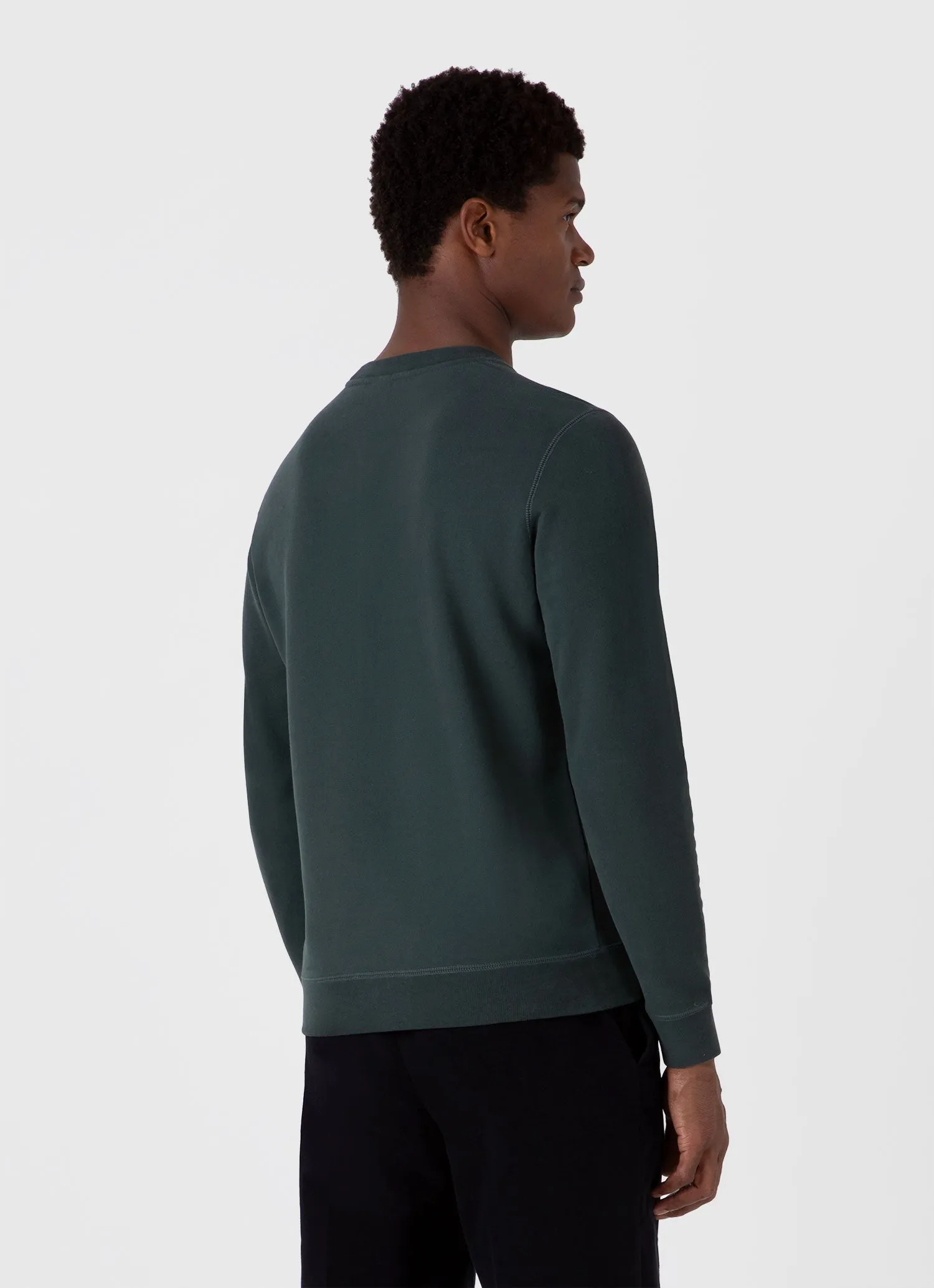 Men's Loopback Sweatshirt in Holly Green sold by Sunspel product image thumbnail 5