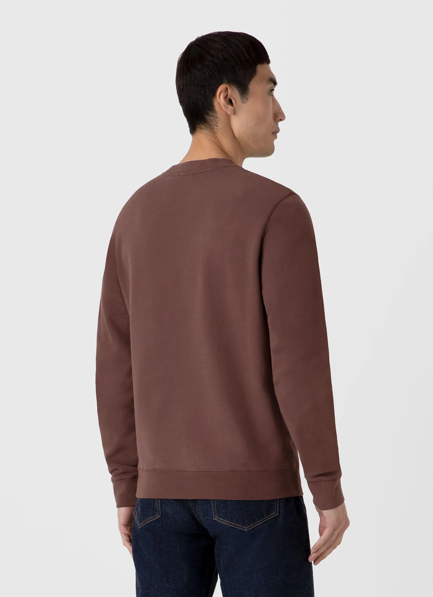 Men's Loopback Sweatshirt in Cocoa Brown sold by Sunspel product image thumbnail 5