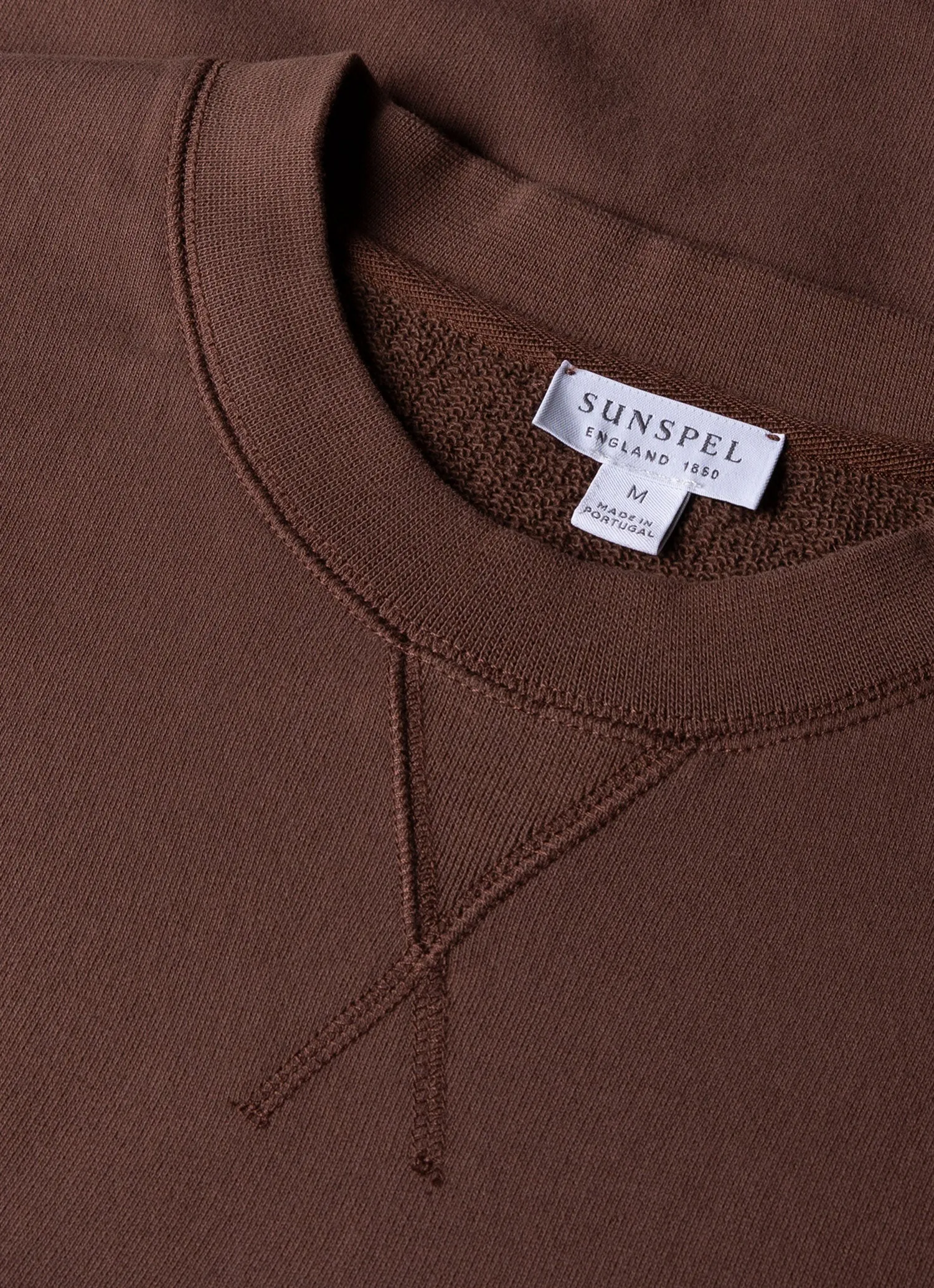 Men's Loopback Sweatshirt in Cocoa Brown sold by Sunspel product image thumbnail 4