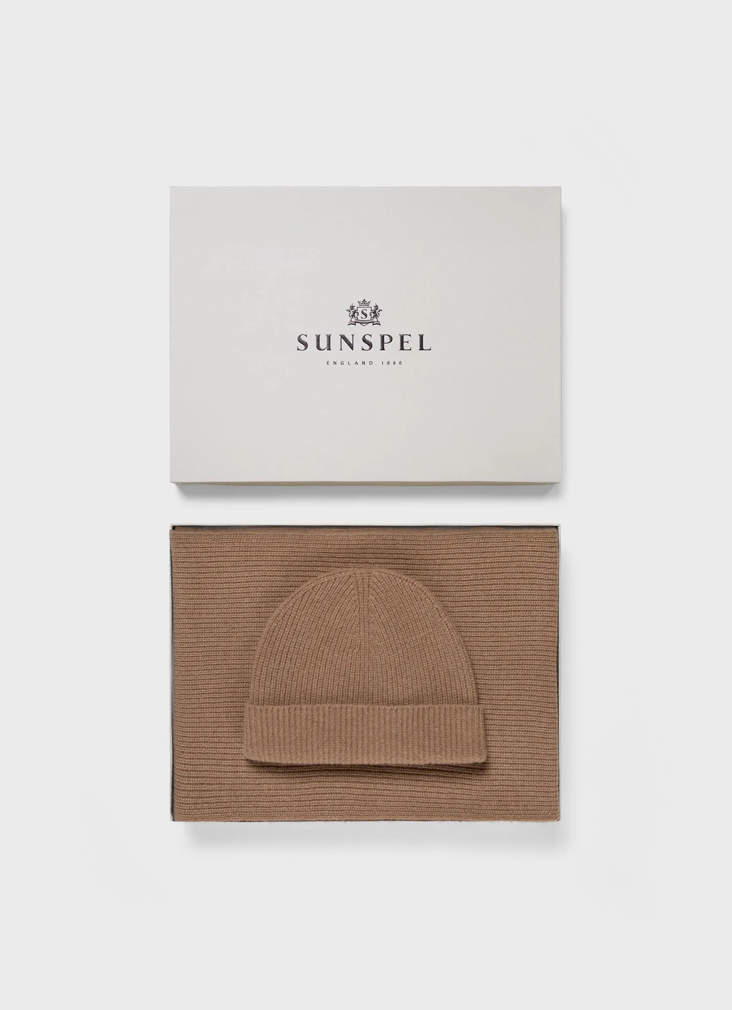 Cashmere Gift Set in Brown Melange sold by Sunspel