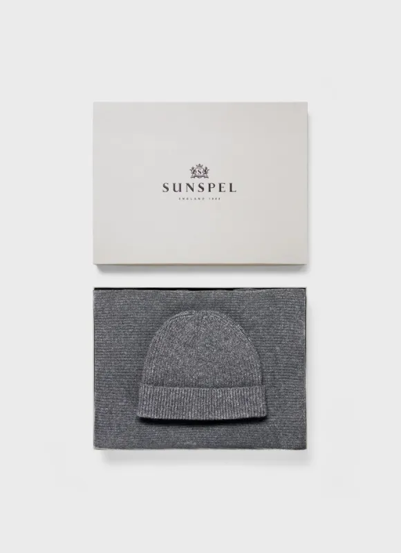 Cashmere Gift Set in Grey Melange sold by Sunspel