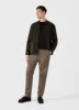 Men's Shetland Crew Neck Jumper in Midnight Melange sold by Sunspel