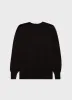Men's Shetland Crew Neck Jumper in Midnight Melange sold by Sunspel