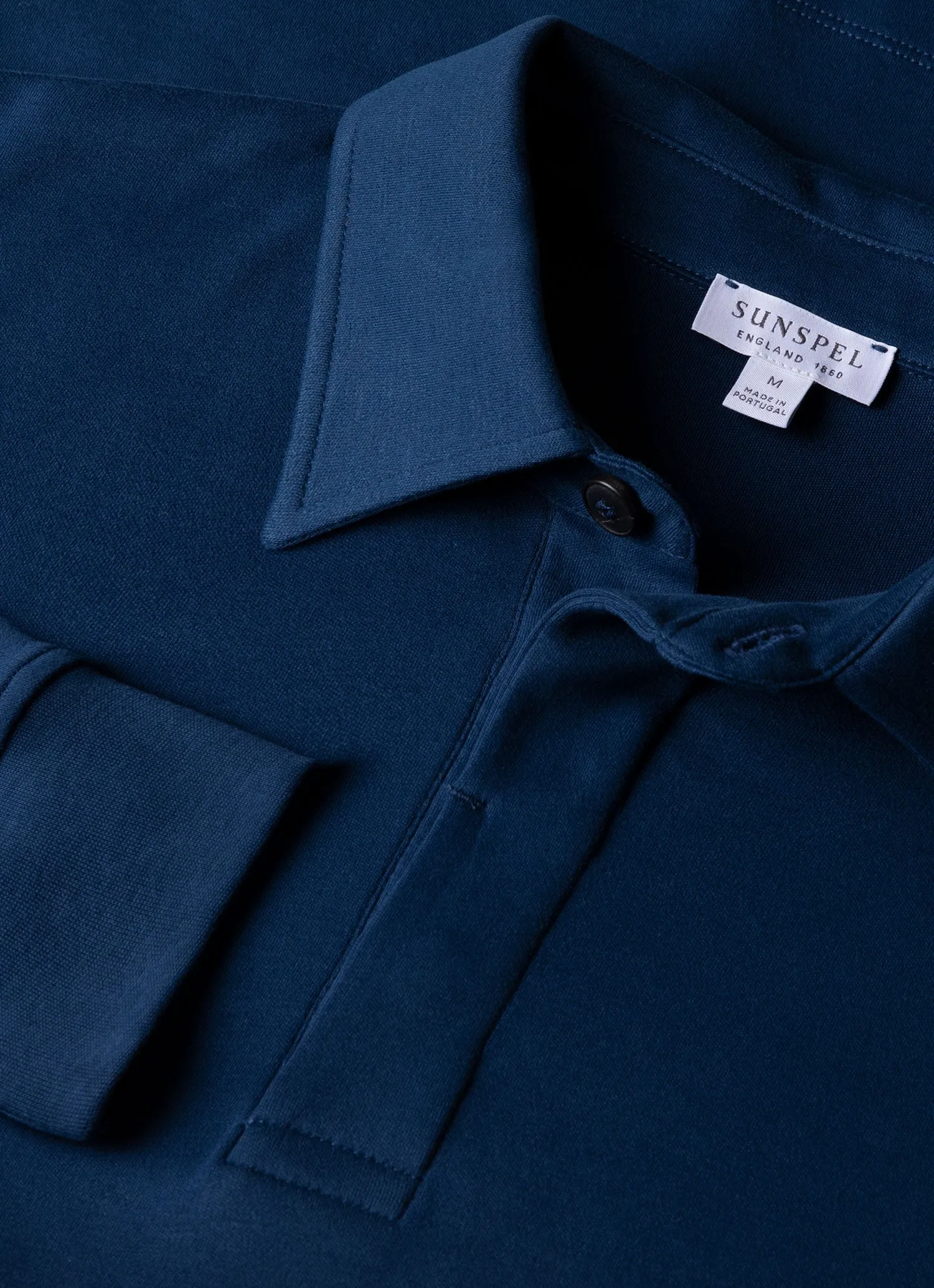 Men's Heavyweight Rugby Polo Shirt in Naval Blue sold by Sunspel product image thumbnail 4