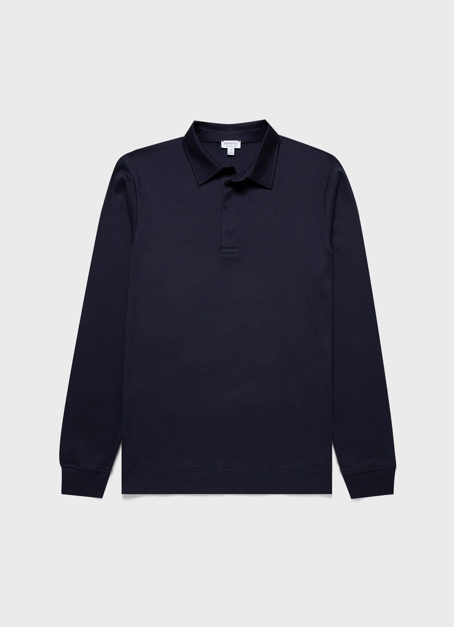 Men's Heavyweight Rugby Polo Shirt in Navy sold by Sunspel