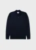 Men's Extra-Fine Merino Zip Neck in Light Navy sold by Sunspel