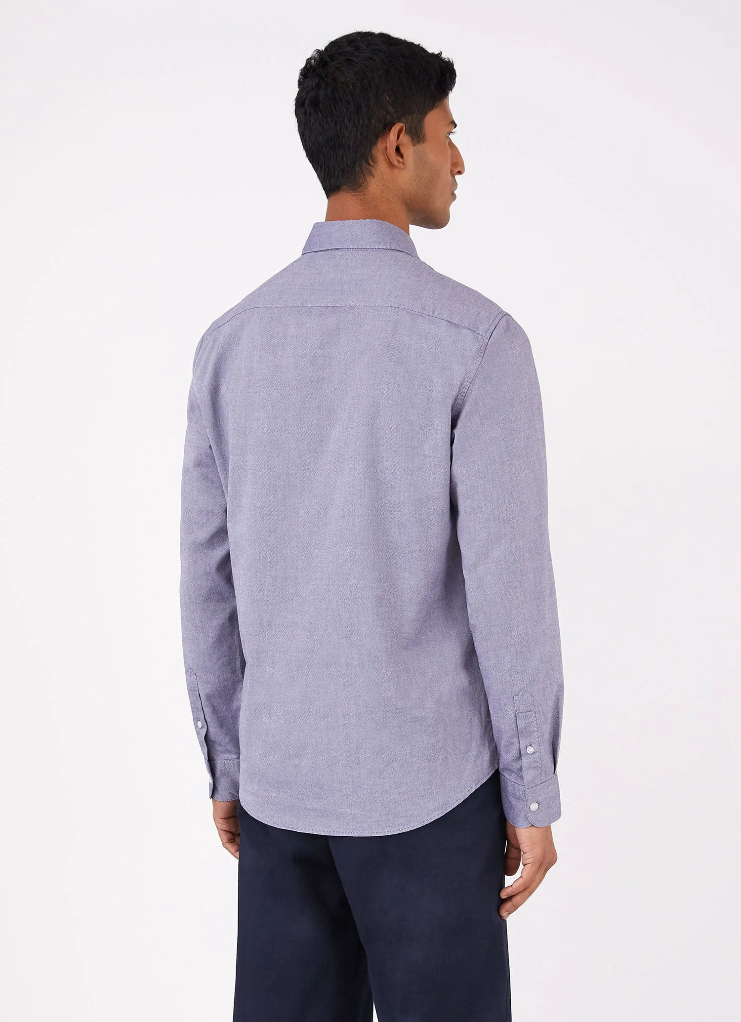 Men's Oxford Shirt in Dark Blue sold by Sunspel product image thumbnail 4