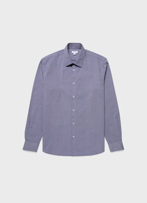 Men's Oxford Shirt in Dark Blue sold by Sunspel