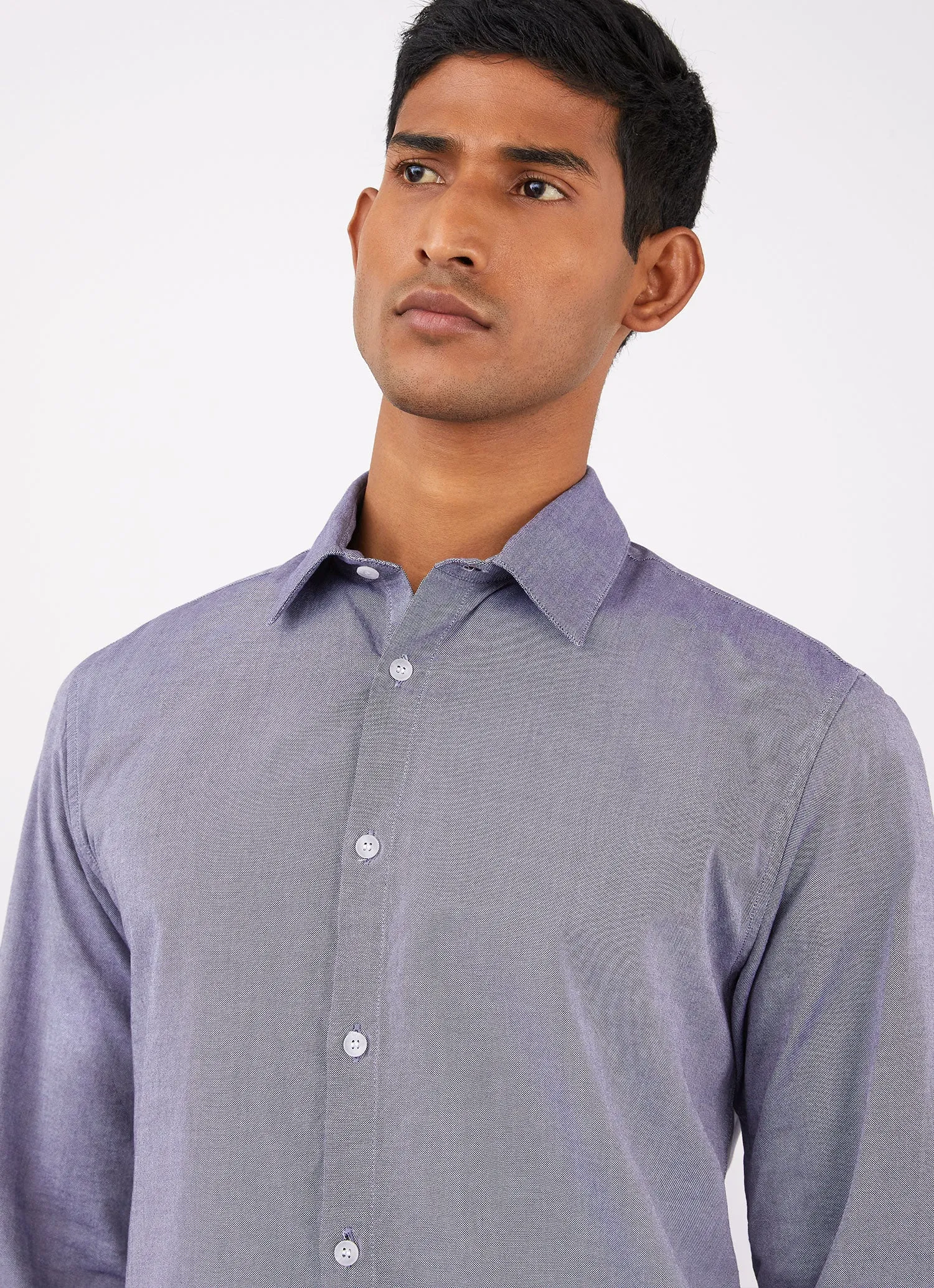 Men's Oxford Shirt in Dark Blue sold by Sunspel product image thumbnail 5